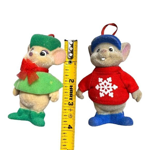 Disney The Rescuers Miss Bianca & Bernard Mouse Christmas Ornaments Vintage Lot - Picture 3 of 7
